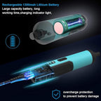 Electric Screwdriver Kiprim 4V Rechargeable Adjustable Torque Cordless Screwdriver Gun with 33 Magnetic Bits Set (2 Drill Bits included),Dual Flashlights,Carrying Box,Type C Cable