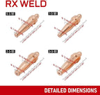 RX WELD 3-101 Series Acetylene V-Style Cutting Torch Tips - Sizes 0-3, Fit V-Style Light/Medium Duty Torch
