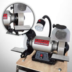 BUCKTOOL 320 Grit 8 Inch CBN Grinding Wheel, 1.5" Wide, 5/8" Arbor Cubic Boron Nitride Sharpening Wheel for Sharpening Wood-Turning Tools, Chisels, Hardcore and More,