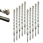 Direko 10-Piece 1 inch x 12 Inch SDS Plus Rotary Hammer Drill Bits Carbide Tipped Concert Drill Bits for Concrete, Brick, Cement Walls, Stone, Hammer Drill Bits for Concrete