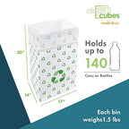 30 Gallon Multi-Liner Disposable Trash Cans (3-Pack) with Fitted Trash Bags - Reusable Garbage and Recycling Bins for Parties, Events, and More (Recycle - 17" Height x 14" Width x 30" Depth)