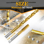 7/16"-14 UNC Tap and U Drill Bit Kit, M2 HSS Drill and Tap Set, Combination of Drill and Tap Kit for Metal