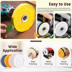 8PCS 6 Inch Buffing & Polishing Wheel Kit for Bench Grinder, 1/2" Arbor Hole, Denim/Yellow/White/Flannel Polishing Wheels with 4 Buffing Compound Set,Polishing Rouge Bars