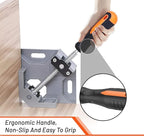 Corner Clamps for Woodworking, 4 Pack Durable Premium Aluminum Alloy Wood Clamps with Electroplated Spiral Rod and Ergonomic Handle, Corrosion-Resistant 90 Degree Clamp, Including Cut Resistant Gloves