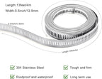 Hose Clamps, DIY 13 FT Metal Strap + 8 Fasteners, Hose Clamps Stainless Steel, Large Adjustable Hose Clamp Pipe Clamp for Pipe Automotive Mechanical Applications