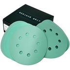 Sanding Discs 5 Inch 8 Hole Fine Grit Assortment - 320, 400, 600, 800, 1000 Grit (10/each) - Hook & Loop Wet Dry Film Sandpaper Discs - Sand Paper for Random Orbital Sanders - 50 Pack Box