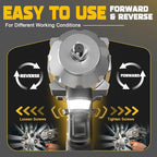 Cordless Impact Wrench 1/2 inch for Dewalt 20v Battery, 900FT-LBS(1200N.m) Brushless Electric Impact Gun for Car Home, High Torque Power Impact Driver with 6Pcs Sockets & Storage Case (No Battery)