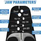 iCrimp Open Barrel Terminal& Weather Pack Terminal Crimper for AWG 24-14 with Built-in Wire Stripper&Cutter