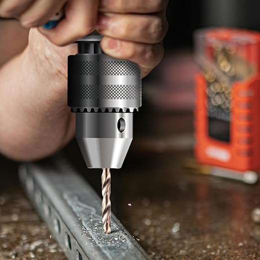 3/16 Inch Cobalt Drill Bits (10pcs), M35 High Speed Steel, 135 Degree Tip, Jobber Length Twist Drill Bit Set for Hard Metal, Stainless Steel, Cast Iron, Wood and Plastic, with Storage Case