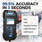 Car Battery Tester 12V 24V 100-2000CCA Lead-Acid Battery, TOPDON BT300P Alternator Tester, Load Tester, with Built-in Printer, Spark Free Metal Clamps, Automatic Reverse Polarity Protection