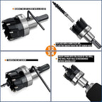 10PCS Hole Saw Set (5/8" to 2-1/8") for Metal, Stainless Steel, Wood, Fiberglass