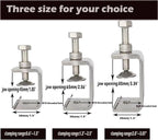 Clamps Heavy Duty 304 Stainless Steel, Small Metal Clamps With Screws, Wide Jaw Opening Tiger Clamp For Woodworking, Clamps for Crafts (4pcs)