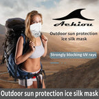 Achiou Cooling Neck Gaiter Face Cover Scarf, UV Protection Mask for Men and Women,Soft Windproof, Hiking Cycling Running