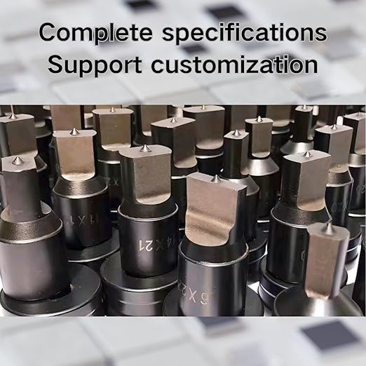 4-Piece Square Hole Punch Die Set for Hydraulic Punch Tool - Compatible with CH-70 Machine, Metal Punching Dies for Steel Sheet, Copper Plate, Aluminum Plate (4-Piece Square Punch Die Set)