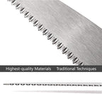 Japanese Pull Saw for Woodworking and Wood Craftsmanship, Long Handle with Precision Blade and Cutting Power, Heavy Duty Steel, Angled Positioning