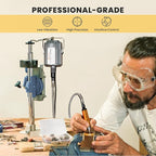 1200W Flex Shaft Grinder, 30000RPM Variable Speed Flex Shaft Rotary Tool Kit, 0-1/4" Universal Chuck Hanging Multi-function tool with 46PCS Accessories for Polishing, Carving, Silver, Wood, Creating