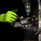 Evridwear Crinkle Latex Rubber Hand Coated Safety Work Gloves for Men Women General Multi Use Construction Warehouse Gardening Assembly Landscaping (M-Size) Lime 120 Pairs Pack