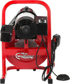 VEVOR 50FT x 1/2 Inch Drain Cleaning Machine, 250W Electric Drain Auger, Portable Sewer Snake Auger Cleaner with Cutters & Air-Activated Foot Switch for 1" to 4" Pipes, Black, Red
