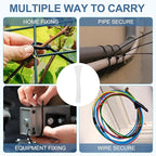 PATIKIL Cable Zip Ties 8 Inch, 100 Pcs Self-Locking Nylon Wire Tie Wraps Heavy Duty Cord Management with 50 lbs Tensile Strength for Indoor and Outdoor, White (0.1"W)