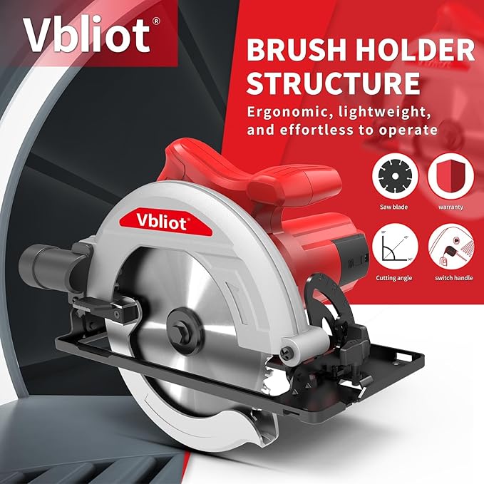 VBLIOT-11 Amp Circular Saws 7-1/4 5500rpm Woodworkers Ensure a Smooth Cutting Experience Explore the Circular Saws for Crafting and Home Improvement for DIY stone cutting saw Tile Saw (185mm)
