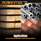 POWERTEC PRO 50PK, 5 Inch Sanding Discs Hook and Loop, 40/60/80/120/220 Grit, Zirconia Orbital Sander Sandpaper for 5 & 8 Hole Random Orbital Sanders-Automotive, Paint, Metal, Woodworking (45300Z-50)