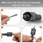 3/4 Inch Hole Saw with 9.1mm Triangle Shank Arbor, JTemgle Bi-Metal Hole Saw Heavy Duty Hole Cutting Tool for Cornhole Boards, Recessed Lights, Wood, Plastic, Drywall & Soft Metal