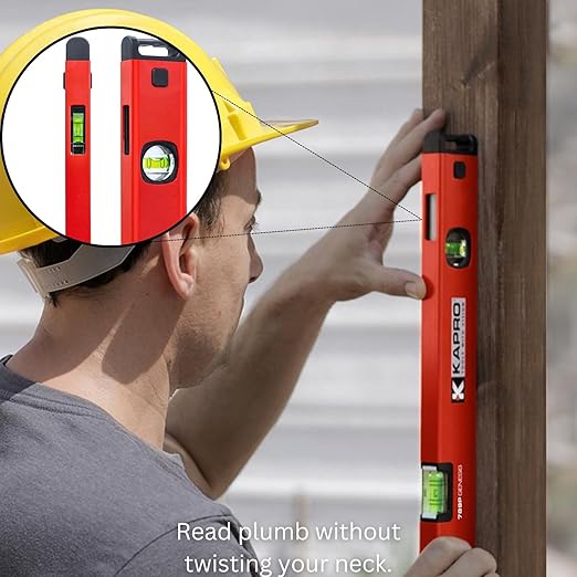 Kapro - 781 Genesis Box Level - Features Horizontal Vial and Dual-View Plumb Site - VPA Certified - Aluminum - 72 Inch