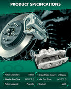SCITOO Front Left Brake Caliper With Bracket 18B5005C Compatible For Chevrolet For Colorado 2009-2012,For GMC For Canyon 2009-2012