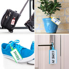 Pajean Waterproof Plastic Tags with Marker Pens and Sticker Labels, Self Locking Bag Writable Tags with Wire Cable Ties for Luggage(Multi Colors,50 Pieces)