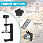 8 Pack 2 Inch C Clamp, Heavy Duty Aluminum Desk Clamp with Stable Wide Jaw, Adjustable Universal C-Clamp, Black G Clamps for Tables Desk Mount Holder