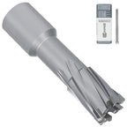 KEENTECH Carbide-Tipped Annular Cutter, 13/16" Diameter x 1-3/8" Depth, 3/4" Weldon Shank (2 Flat), High Speed Cutting TCT Mag Drill Bit with Pilot Pin for Harder Material, Stainless Steel, Cast Iron