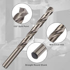 YOUGFIN 115 Pieces Cobalt Drill Bit Set, M35 High Speed Steel Twist Jobber Length Drill Bits for Stainless Steel Hard Metal and Cast Iron with Metal Indexed Case (1/16 Inch-1/2 Inch, A-Z, 1-60)