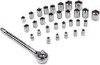 CARTMAN 123 Piece Socket Wrench Set Auto Repair Tool Set Toolbox Storage Case General Household Tool Kit Perfect for Homeowner Diyer Handyman