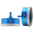 Dry Diamond Core Drill Bit,BRSCHNITT 90mm Diamond Hole Saw Core Drill Bit with Triangle Shank for Porcelain Tile Ceramic Stone Granite Marble（2pcs）