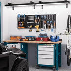 INCLY 70PCS Pegboard Wall Organizer, 4 Pack Metal Peg Board Panels with 1/4" Pegboard Hooks Accessories Kit, Black Peg Board for Walls Home, Garage Tool Storage, Workbench Organization
