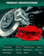 SCITOO 18-B4791 18-B4790 Front Left & Right Disc Brake Calipers Assembly w/Bracket For Ford For Excursion 2000-2005,For Ford For F-250 Super Duty 1999-2004,For Ford For F-350 Super Duty 1999-2004