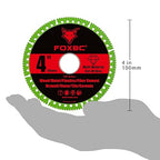 FOXBC 4 Inch Indestructible Multi-Material Cut Off Disc for Angle Grinders, 7/8" Arbor - 3 Pack