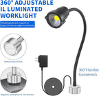 Magnetic Work Light, LED Work Light, with Flexible Gooseneck and Magnetic Base, Shop Tool Lamp for Lathe, Bandsaw, Work Bench, Sewing Machine, Industrial Lighting, 1200Lumens