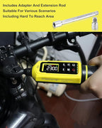 1/4" Digital Torque Wrench (4-265.6 in.lbs) w/Color Screen, 5 Units, ±2% Accuracy, Buzzer/Vibration/LED, Inch Pound Torque Wrench Set Includes Extension & 1/4 to 3/8 Adapter for Bike, Motor, DIY