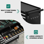 7-Drawer Rolling Tool Chest with Wheels, Tool Box with Locking System and Sliding Drawers, Heavy Duty Tool Box Organizer for Garage, Warehouse, Workshop (Black)