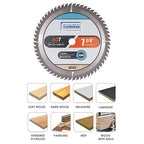 Luckyway 3-Pack 7-1/4 Inch 60T Finish with 5/8 Inch Arbor TCT Circular Saw Blade for Cutting Wood
