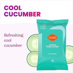 Lume Acidified Deodorant Wipes - 24 Hour Odor Control - Aluminum Free, Baking Soda Free, Skin Loving - 45 Count (Pack of 2) (Cool Cucumber)