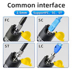 2pc Fiber Optic Visual Fault Locator VFL Fiber Optic Cable Tester with 2pcs Singlemode 9/125um FC Male to LC Female Adapter, Yellow Switch (Mode Number: VFL-50)