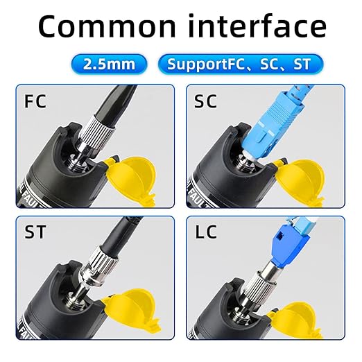 Fiber Optic Cable Troubleshoot Kit - Visual Fault Locator &1pc FC to LC Adapter & 1pc LC, SC, ST, FC Coupler & 3 Short Patch Cords (Mode Number: VFL-50)