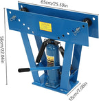 16 Ton Hydraulic Pipe Bender Manual Pipe Bending Machine Tube Bender Tool with 8 Bending Dies (1/2", 3/4", 1", 1-1/4", 1-1/2", 2", 2.5", 3") Adjustable Rollers 90-180° Steel Iron Metal Ratcheting
