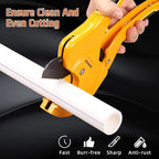 DOMINOX PVC Pipe Cutter, Cuts up to 1-5/8”, Professional Cutting PEX, PVC, and PPR Pipe, Etc, SK5 Blade and Aluminum Alloy Body, One-hand Rapid Cutting Tool for the Pipe