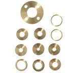 Template Guides, 11Pcs Brass Router Template Guides Bushing Set with Lock Nuts and Adapter Universal Fit Standard Router Bases or Router Insert Plates