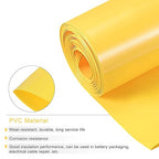 MECCANIXITY Battery Wrap PVC Heat Shrink Tubing 55mm Dia 85mm Flat 10 Feet(3meters) Yellow Good Insulation for Battery Pack