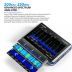 FNIRSI DPOS350P 4-in-1 Tablet Oscilloscope 350MHz, Spectrum Analyzer 200KHz - 350MHz, Frequency Response Analyzer DDS Generator, 2CH Handheld Oscilloscope 1 GSa/s, 7" Touch Screen Digital Phosphor