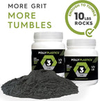 Polly Plastics Rock Tumbler Media Grit Refill, Pre-Polish 500 Silicon Carbide Grit, Stage 3 for Tumbling Stones (2 Pack) (1 lb.)